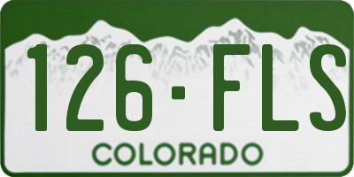 CO license plate 126FLS