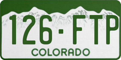 CO license plate 126FTP
