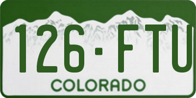 CO license plate 126FTU