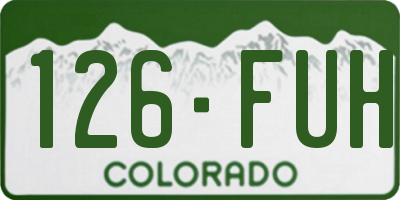 CO license plate 126FUH