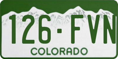 CO license plate 126FVN