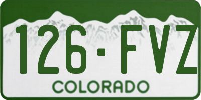 CO license plate 126FVZ