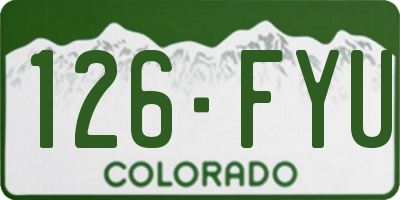 CO license plate 126FYU