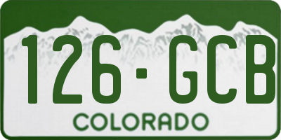 CO license plate 126GCB
