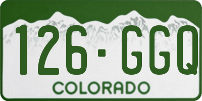 CO license plate 126GGQ