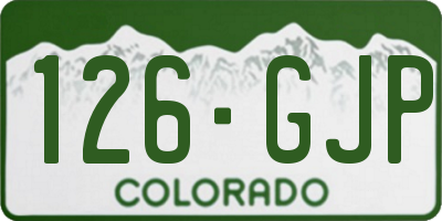 CO license plate 126GJP