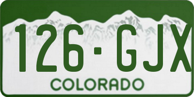 CO license plate 126GJX