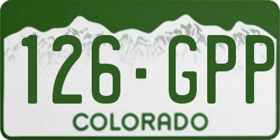 CO license plate 126GPP