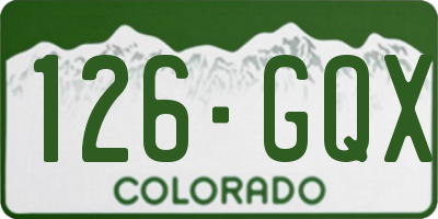CO license plate 126GQX