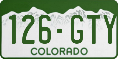 CO license plate 126GTY