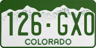 CO license plate 126GXO