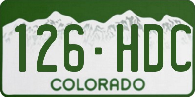 CO license plate 126HDC