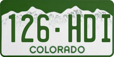 CO license plate 126HDI