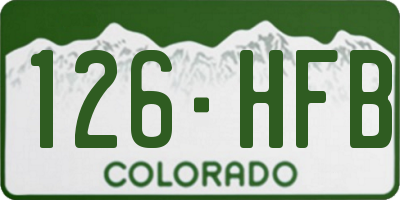 CO license plate 126HFB
