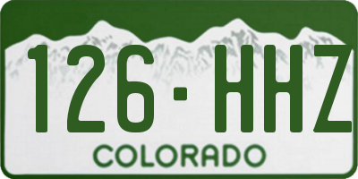 CO license plate 126HHZ