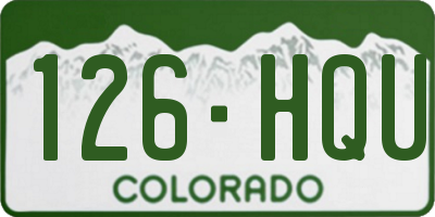 CO license plate 126HQU