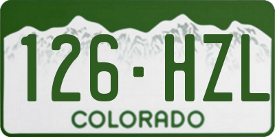 CO license plate 126HZL