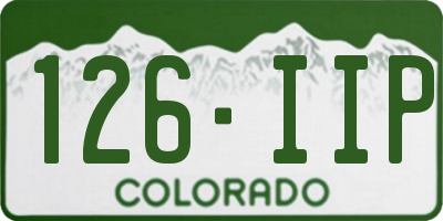 CO license plate 126IIP
