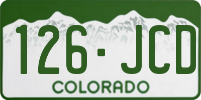 CO license plate 126JCD