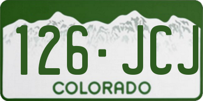 CO license plate 126JCJ