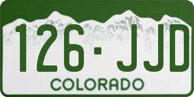 CO license plate 126JJD