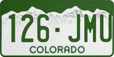 CO license plate 126JMU