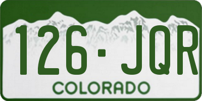 CO license plate 126JQR