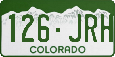 CO license plate 126JRH