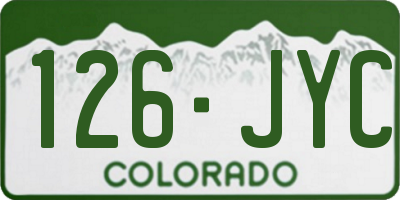 CO license plate 126JYC