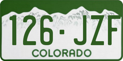 CO license plate 126JZF