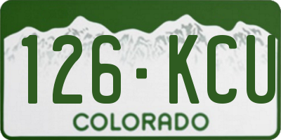 CO license plate 126KCU