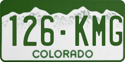 CO license plate 126KMG