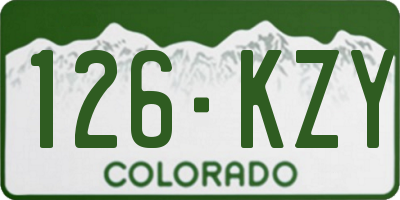 CO license plate 126KZY