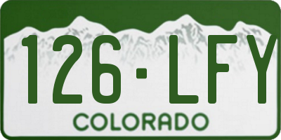 CO license plate 126LFY