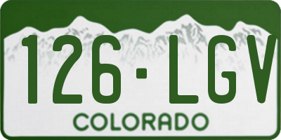 CO license plate 126LGV