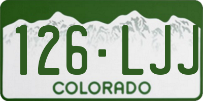 CO license plate 126LJJ