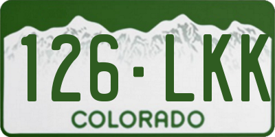 CO license plate 126LKK