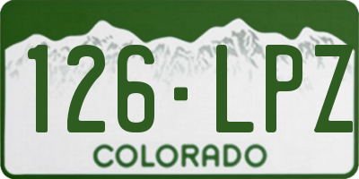 CO license plate 126LPZ