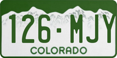 CO license plate 126MJY