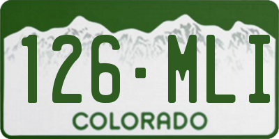 CO license plate 126MLI
