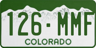 CO license plate 126MMF