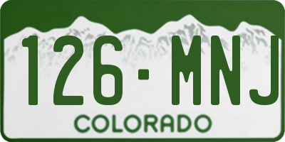 CO license plate 126MNJ