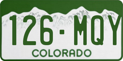 CO license plate 126MQY