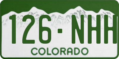 CO license plate 126NHH