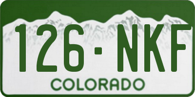 CO license plate 126NKF