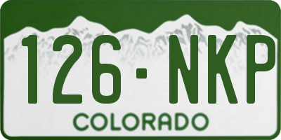 CO license plate 126NKP