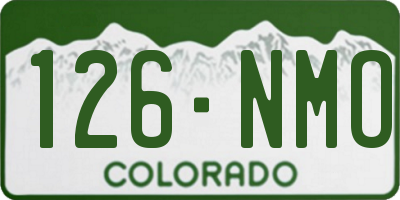 CO license plate 126NMO