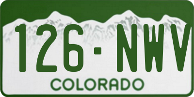 CO license plate 126NWV