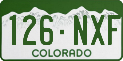 CO license plate 126NXF