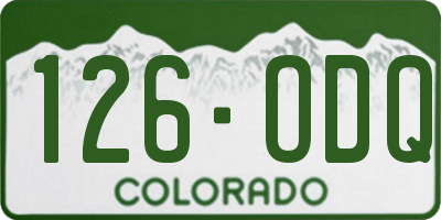 CO license plate 126ODQ